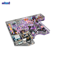 Équipement de terrain de jeux intérieur pour enfants sur le thème de l'espace, centre de jeux doux commercial, trampoline d'aventure, toboggan, structure d'escalade
