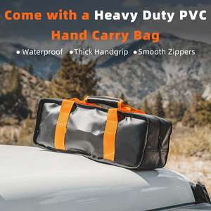 Corde de récupération cinétique, 48000 lb (1po x 30ft noir) Extreme Duty 30% élasticité énergie Snatch Strap pour véhicule tout-terrain <span class=keywords><strong>4x4</strong></span> - Product Image 6