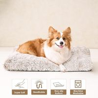 Nouveauté : Lit chaud en fausse fourrure pour chat et chien, en lin, moelleux, longues peluches, auto-chauffant, pour se détendre et dormir