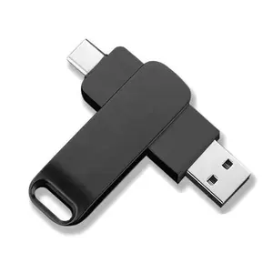 Custom 2.0 3.0 2-in-1 Metal twister USB Type-C Drives high speed support customized logo