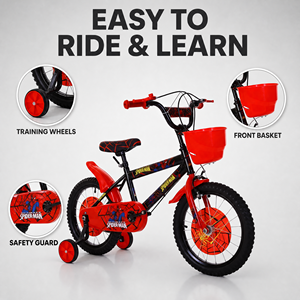 <span class=keywords><strong>Bicicleta</strong></span> Infantil Spider-Man de 12/<span class=keywords><strong>14</strong></span>/16 Pulgadas para Niños con Ruedas de Entrenamiento y Canasta, Juguete de Ciclismo para Niños al Aire Libre - Product Image 4
