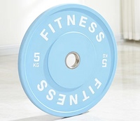 ZJFIT fábrica peso libre 5-25 KG 10-55 LB Color negro logotipo personalizado Barra de goma parachoques Placa de peso