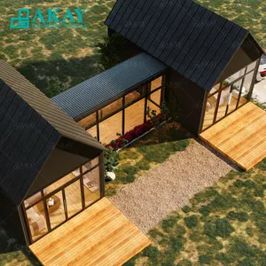 Nhà lắp ghép di động kiểu biệt thự 2 phòng ngủ, khung thép, tiêu chuẩn Mỹ, thiết kế mới, nhà tiền chế B2B - Product Image 2