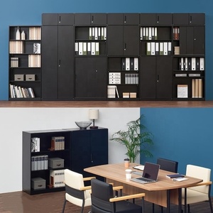 Gõ xuống Kim Loại Mở Kệ sách tủ không có cửa thép văn phòng lưu trữ hồ sơ Tủ đen hiển thị tủ cho nhà bếp - Product Image 5