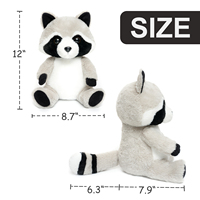 Peluche raton laveur, animal en peluche doux, raton laveur en peluche moelleux et mignon pour cadeau d'enfant, décoration de chambre et de crèche