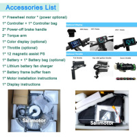 Kit de Conversion Vélo Électrique Sali Motor avec Batterie, 48V 52V 60V 72V, 2000W 3000W 5000W 8KW MTX, 20-29 Pouces, avec Tous les Accessoires