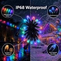 Guirlandes lumineuses de Noël à LED RVB adressables WS2811 de 12 mm, 5 V 12 V, pleine couleur, étanches IP68, module LED permanent, éclairage pixel