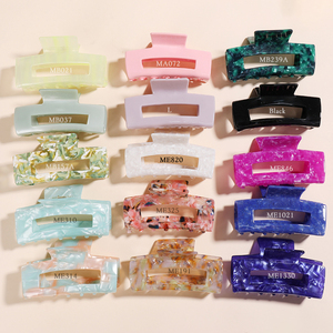 ميديري 10.2 سنتيمتر 4 بوصة شعار حسب الطلب مشابك مخلب ملونة اكسسوارات الشعر الانيقة البسيطة للنساء مشابك مخلب الشعر الكبيرة - Product Image 3