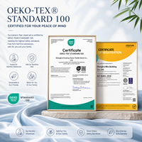 Juego de Sábanas de Fibra de Bambú 100% Certificado por OEKO-TEX STANDARD 100, 400 Hilos, 80S, Lujoso, Suave y Transpirable, Venta al Por Mayor
