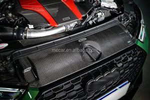 Cappuccio serbatoio acqua in fibra di carbonio a secco su misura per Audi A4 S4 RS4 B9 <span class=keywords><strong>2</strong></span>.0/<span class=keywords><strong>2</strong></span>.9/<span class=keywords><strong>3</strong></span>.0T 2017 + piastra di copertura del serbatoio dell'acqua versione Racing - Product Image 3