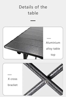 Ensemble de table à manger de pique-nique pliante portable au design moderne de 7 pièces chaises assorties légères et élégantes pour l'extérieur et la cour