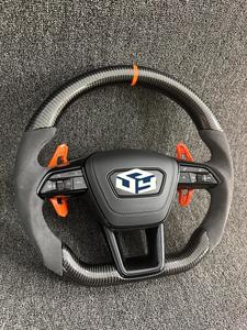 Volante de Fibra de Carbono Compatible con Audi TT R8 TTS TTRS S3 8P MK2 MK3 B8 A3 A4 A5 A6 S1 <span class=keywords><strong>S2</strong></span> S5 RS3 RS4 RS5 RS6 RS7 C6 2008-2012 - Product Image 6