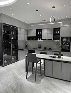 Juego de Muebles de Cocina Modernos de Madera Maciza Huipinju |   Soluciones de Almacenamiento de Diseño Personalizado con Cajones de Cierre Suave - Product Image 2