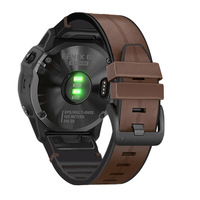 Bracelet de montre en cuir véritable et silicone de luxe RYB 22 mm 26 mm pour Garmin Fenix 5 6 7 Instinct 2 2X Enduro 2 Forerunner 935 945