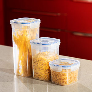ภาชนะพลาสติกบรรจุอาหารสูงสุญญากาศกล่องเก็บอาหารในครัวขนาด750มล. พร้อมฝาล็อคสำหรับอาหารแห้งพาสต้าซีเรียลและขนมขบเคี้ยว - Product Image 3