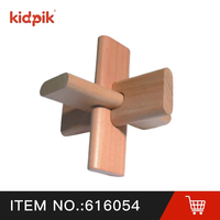 Casse-tête IQ en bois massif Luban Kongming Lu Ban pour Montessori et ensemble de jouets de déverrouillage pour adultes et enfants Kidpik
