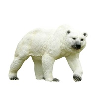 Sculpture d'ours polaire simulée entièrement faite à la main pour l'extérieur, ornement en fibre de verre, grand ours noir pour parcs et zones scéniques