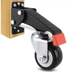 Workbench Casters kit 660 Lbs - Retractable Casters Heavy Duty Bench Caster Wheels Designed for Workbenches Machinery & Tables