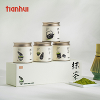 Tianhui Boîte à fermeture éclair pliante simple pour ensemble de Matcha Emballage cadeau avec boîtes hermétiques pour poudre de Matcha