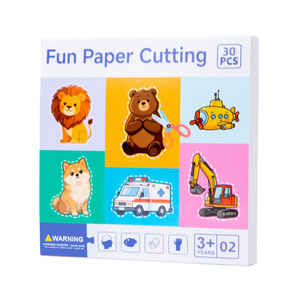 Jeu d'apprentissage Montessori Youlebei en bois pour enfants : Découpe de papier, jeu de cognition, ensemble éducatif précoce pour les 0-8 ans, développement de la coordination œil-main - Product Image 2