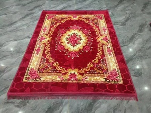 Pinchi popular casa alfombra en relieve plegable al por mayor alfombra de oración franela suave Raschel alfombra de oración musulmana - Product Image 2