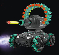 Stunt-Auto mit Infrarot-Laser-Zielung Wasserbomben-RC-Panzer-Spielzeug 2,4G Dual-Fernbedienung 360-Grad-Rotation Gesten-RC-Auto