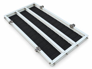 Plataforma Modular para Piscina de WPC de 1x1m, Estructura de Acero Galvanizado, Ajustable, Impermeable, para Exteriores, OEM/ODM Disponible - Product Image 2