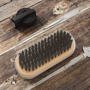 Wholesale 100% <b>Wooden</b> Boars Bristle <b>Hair</b> Beard <b>Brush</b> with Bamboo Handle Premium Combs for Beard & Mustache Care - Product Image 3