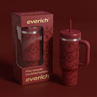 Bouteille isotherme en acier inoxydable 304 avec logo personnalisé Everich, couleurs personnalisées, pour la salle de sport, le sport, le café, ensemble de gobelets