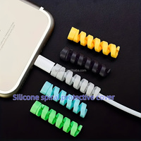 Protection de câble en spirale en caoutchouc pour câble de charge iPhone, protecteurs de câbles pour téléphones mobiles, vente en gros