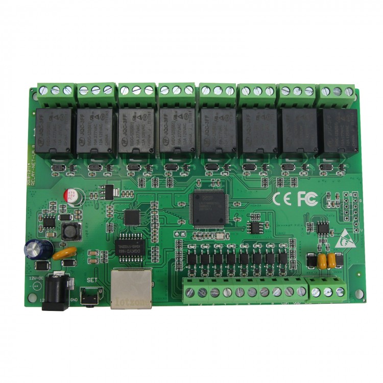 8-канальный сетевой видеорегистратор Ethernet RJ45 реле интерфейса сети IP веб-реле ручкой и двойным контролем,