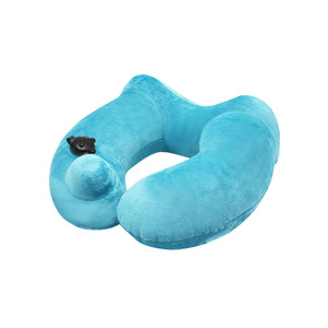 GARIDA <strong>Best</strong> Selling Built-in Push Air Pump U-hump Polyester Inflatable <strong>Pillow</strong> Airplane Travel Neck <strong>Pillow</strong> GCFZ-003 PVC Popular - Product Image 2