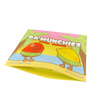 Emballage personnalisé, boîte en mylar, sac en plastique, 3,5 g, boîte anti-odeur personnalisée avec pochette, découpe holographique, pochette