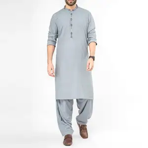 Groothandel Fabrieksprijs Nieuwe Moslim Mode Mannen Best Verkochte Custom Polyester Gewaad Slim Avrilani Heren Jurk