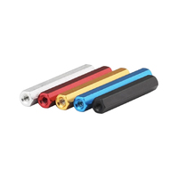 Entretoise hexagonale longue en alliage d'aluminium 6061 anodisé noir et rouge M3-M6 avec écrou de couplage pour modèles réduits d'avions