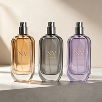 Flacon de parfum vide en verre à col serti, design moderne et élégant, 50 ml et 100 ml, avec pulvérisateur anti-fuite de haute qualité