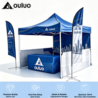 Carpa Plegable Portátil de 10x10 pies, Cuadrada, para Interiores/Exteriores, Impermeable, con Tela Resistente a los Rayos UV, de Fácil Montaje, para Ferias Comerciales y Promoción de Marca
