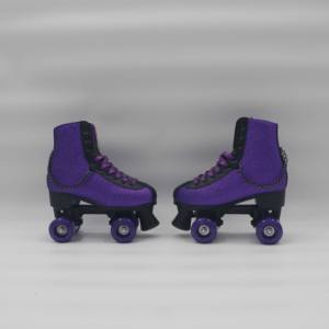 Patins <span class=keywords><strong>à</strong></span> roulettes en PVC en cuir pailleté de qualité professionnelle chaîne réglable pour enfants et adultes chaussures de patin <span class=keywords><strong>à</strong></span> roulettes clignotantes - Product Image 2