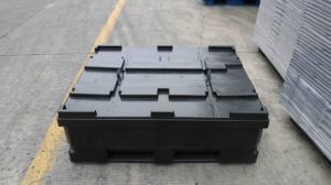 QS 1200x1000x1200mm 1020L ağır toplu depo depolama satılık istiflenebilir katlanır plastik katlanabilir palet kutuları - Product Image 6