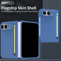 Nouvelle coque de téléphone pliable en plastique effet peau avec stylet pour iPhone Duo, protection d'écran en verre trempé transparent antichoc