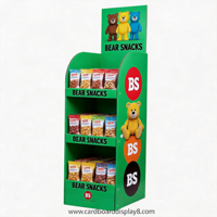 Présentoirs de sol pliables personnalisés et écologiques en carton ondulé pour boissons, bières, bonbons et aliments en magasin de détail
