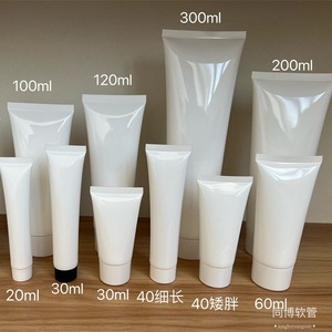หลอดบรรจุภัณฑ์เครื่องสำอางสีขาวชนิดนิ่ม ขนาด 10 มล. 15 มล. 20 มล. 30 มล. 40 มล. 60 มล. 80 มล. 100 มล. สำหรับบรรจุภัณฑ์โฟมล้างหน้า ครีม โลชั่น - Product Image 3