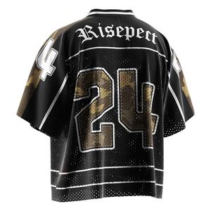 เสื้อฟุตบอลอเมริกันสไตล์เรโทรคลาสสิกพร้อมดีไซน์ที่เหมาะสำหรับการพิมพ์แบบ Sublimation และแผ่นระบายความชื้นสำหรับสวมใส่ข้างสนาม - Product Image 6