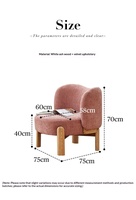 Mokamoka Fauteuil de salon individuel en tissu, style européen minimaliste, fauteuil paresseux tendance, pour balcon et salon moderne