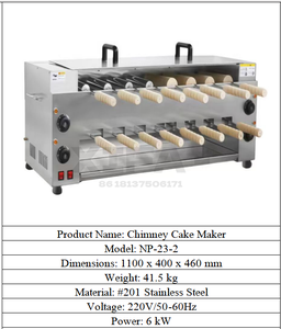 <span class=keywords><strong>Horno</strong></span> de Rodillos para Chimney Cake de Acero Inoxidable de Alta Resistencia, Máquina para Kurtos Kalacs, Resistente a la Corrosión, Larga Duración para Uso Comercial Diario - Product Image 3