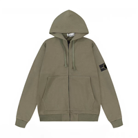 2026 Stone Veste à capuche pour homme, style de créateur de luxe, oversize, décontractée, vintage, sportive, 100% coton, respirante