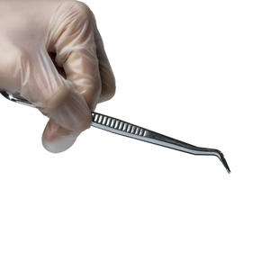 Pinzas Dentales Desechables, Pinzas de Hierro Curvadas con Estuche para Instrumentos Dentales de Accionamiento Manual, Pinzas de Hierro Fundido para Instrumentos Dentales - Product Image 1