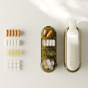 Boîte à pilules en PP de qualité alimentaire, mini, design moderne, résistante aux enfants, pour 7 jours, avec option multicolore, pour distributeur de médicaments pour personnes âgées, vente en gros - Product Image 3