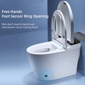 AMAZE Inodoro Inteligente Alargado de Cerámica Negra, Automático y Moderno, con Trampa S, Control Remoto Eléctrico, Bidé, <span class=keywords><strong>WC</strong></span> e Inodoro - Product Image 4