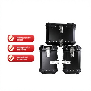 Sistema di Stoccaggio Universale per Moto con Bauletto Triplo in Lega di Alluminio da 38L e Portapacchi Laterale - Product Image 1